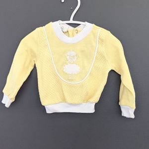 Vintage light yellow little lamb sweater